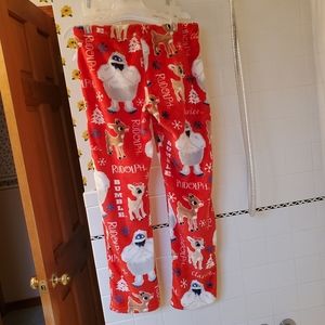 Women's Rudolph the Rednose Reindeer Bumble fleece lounge pants Small